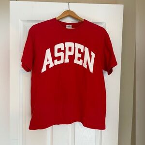 Vintage Aspen Colorado T-Shirt Tee Size Medium Mountain Ski Slope Resort V4